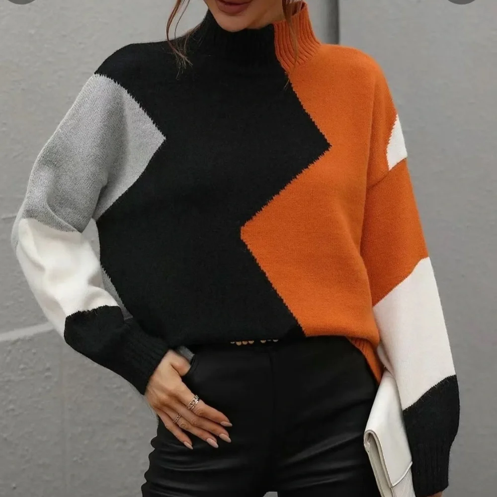 🍁🆕Colorblock Sweater - Picture 4 of 8
